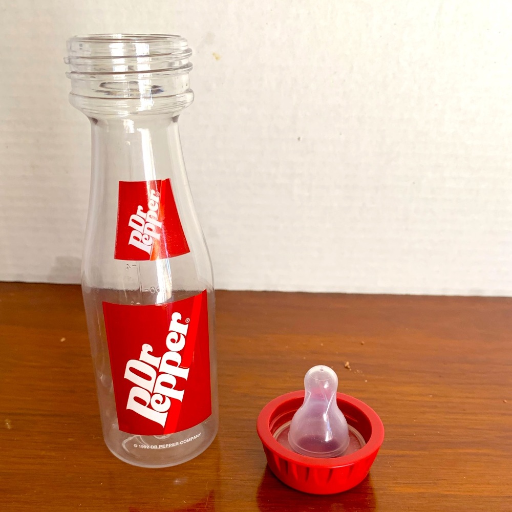 Vintage Dr Pepper Plastic Baby Bottle